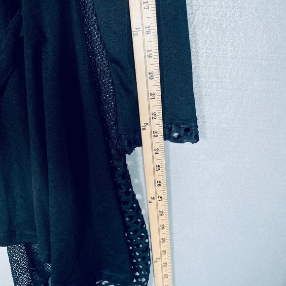 Pretty Angel Dress Womens L Black Floral Embroidered Layered Whimsy Goth Sequins - Picture 16 of 16